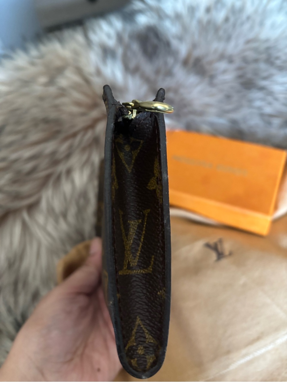 Louis Vuitton Brown Monogram mini pochette with charm - Brown/Gold - Picture 13 of 15